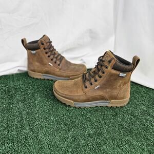Lems Boulder Unisex Size US M7 W8.5 Weatherred Umber Leather Waterproof Boots